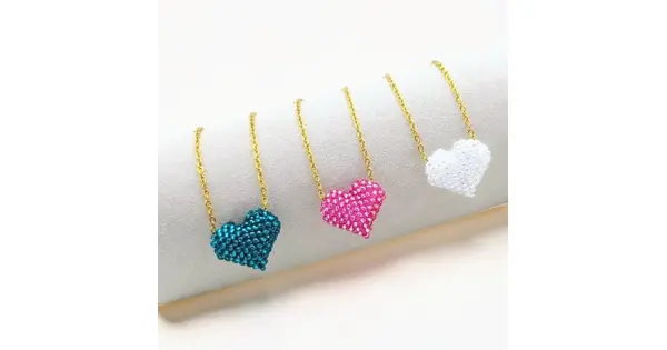 Bubble Gum Heart Necklace