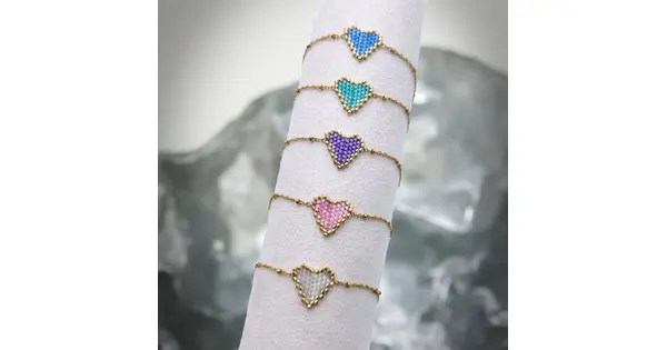 Satin Heart Bracelet