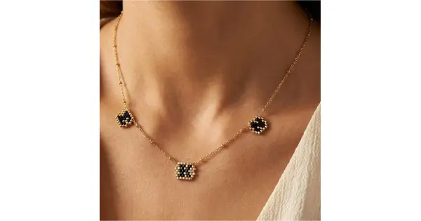 Three Tiny Initial Letters Necklace