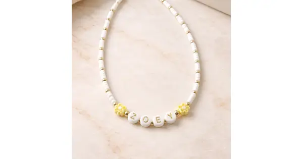 Flower Name Necklace