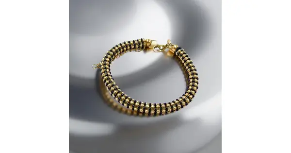 Gold&Black Bangle Bracelet