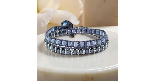 Gunmetal Glow Wrap Bracelet