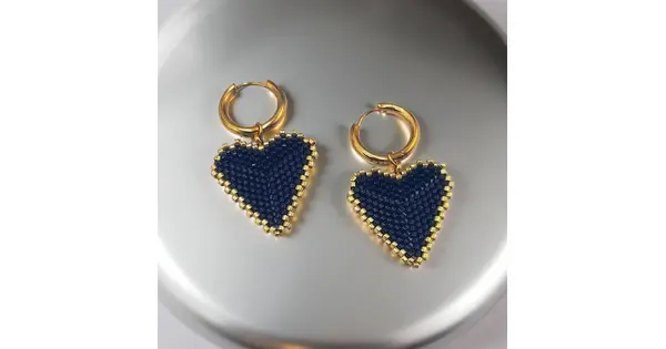 Triangle Heart Earrings