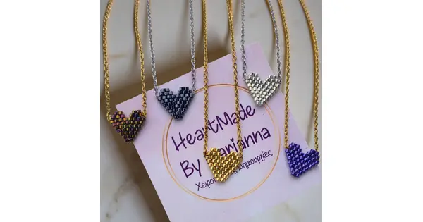 Metallic Heart Necklace