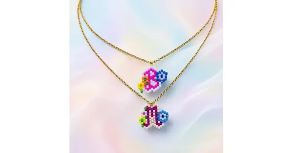 Monogram with Eye Necklace
