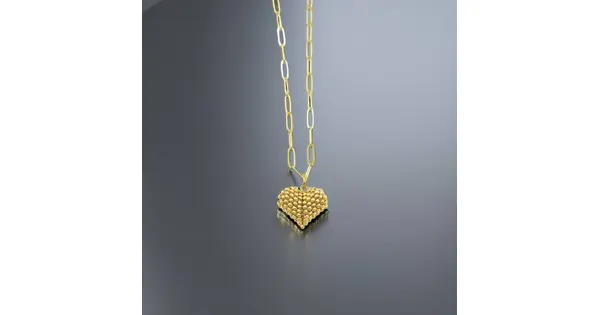 Bubble Heart PaperClips Necklace