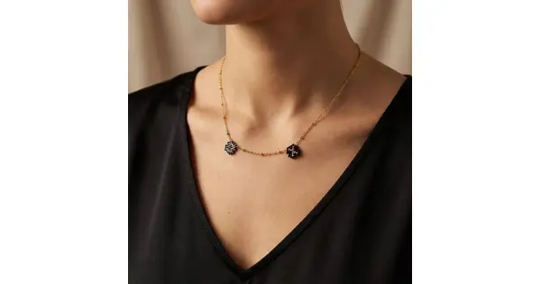 Two Tiny Initial Letters Necklace
