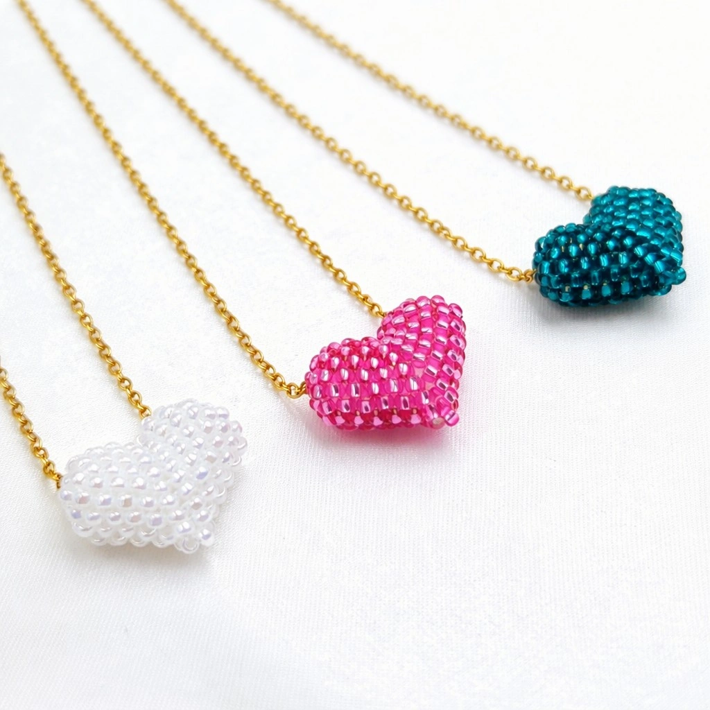 Bubble Gum Heart Necklace - 3
