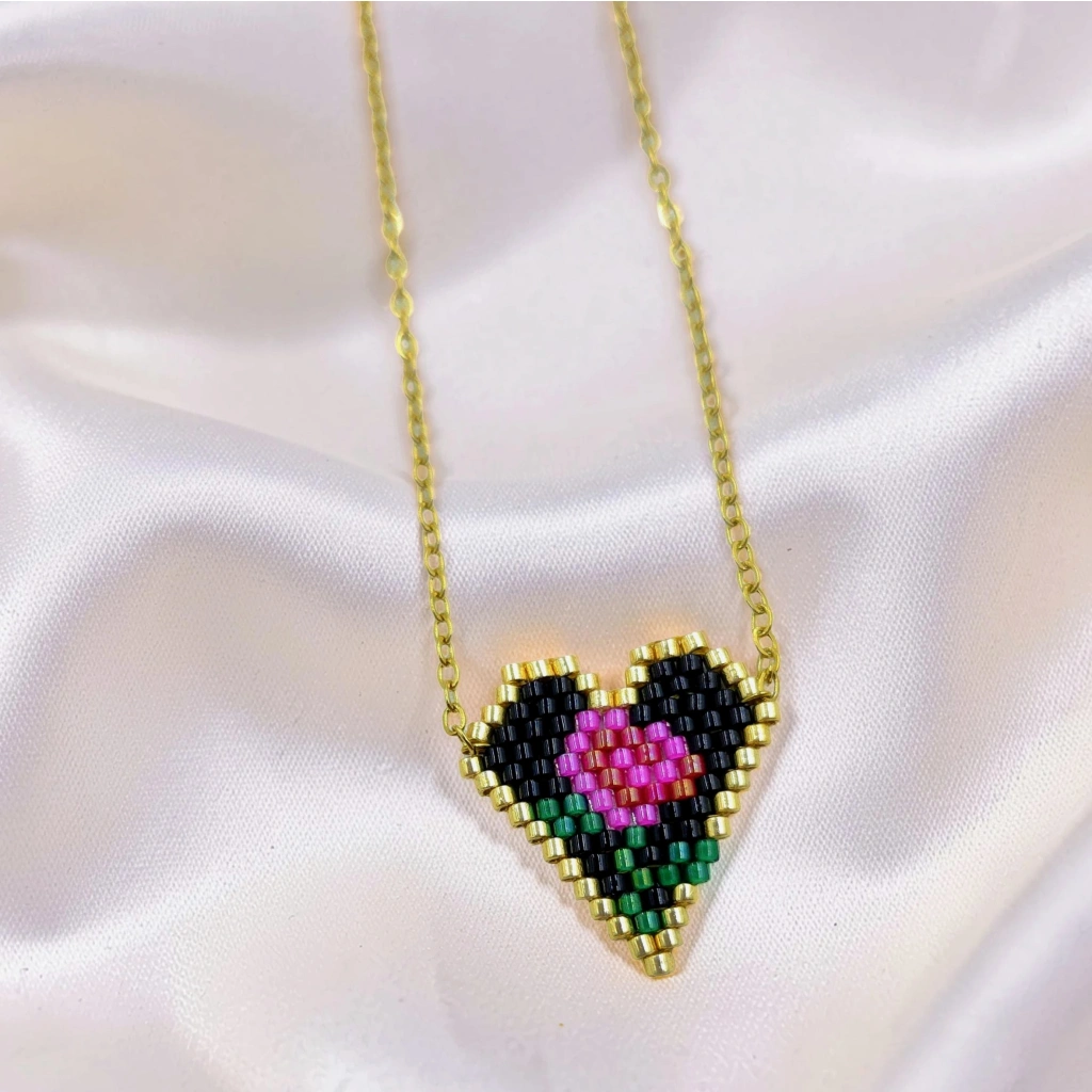 Rose Heart Necklace - 4