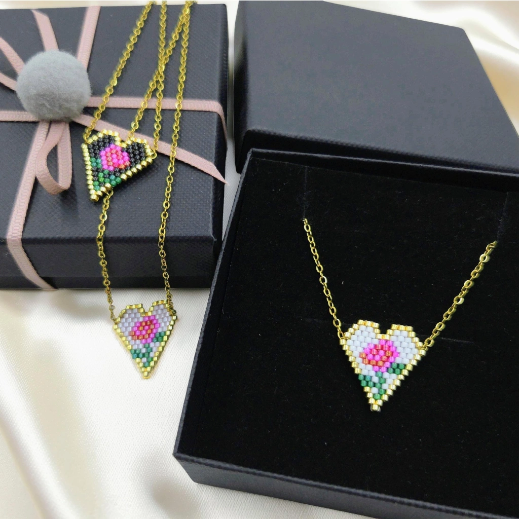 Rose Heart Necklace - 6