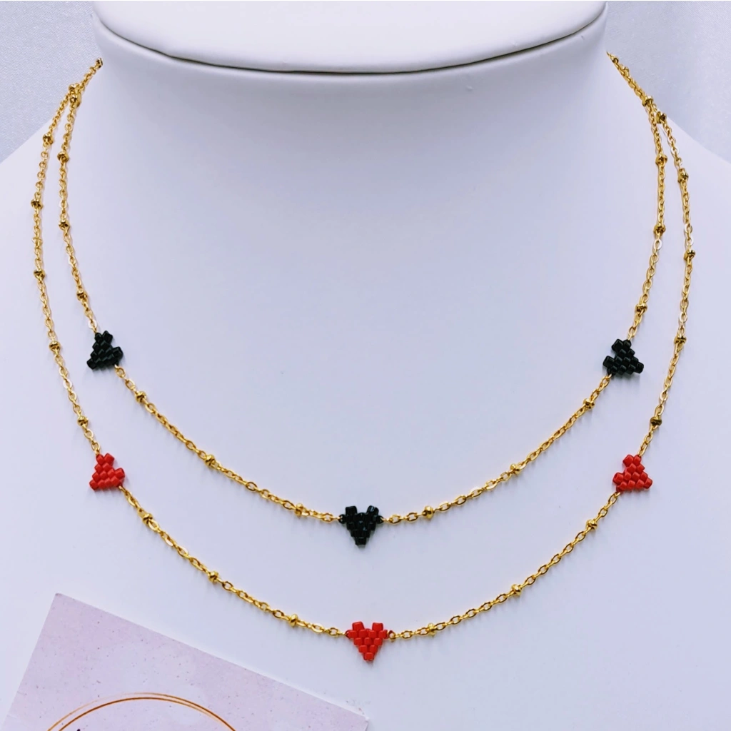 Three Tiny Hearts Necklace - 3