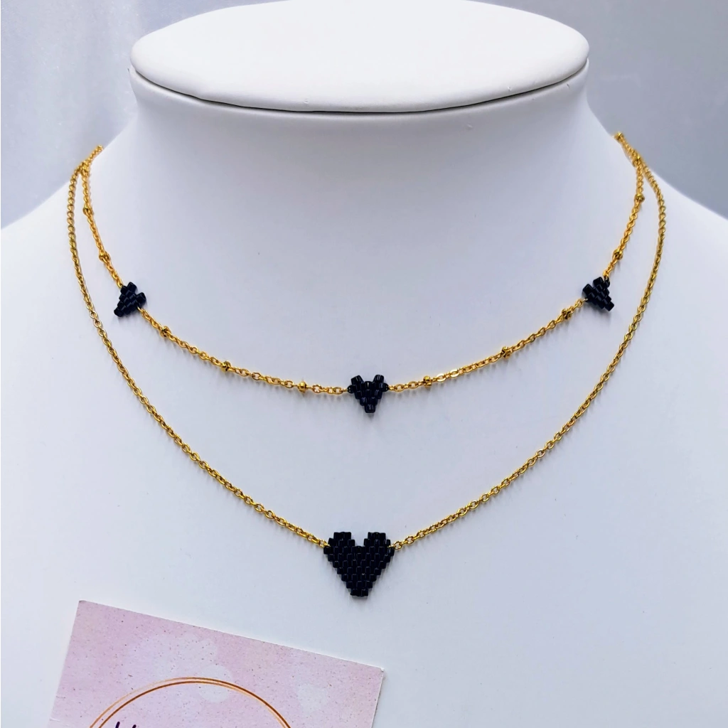Three Tiny Hearts Necklace - 7