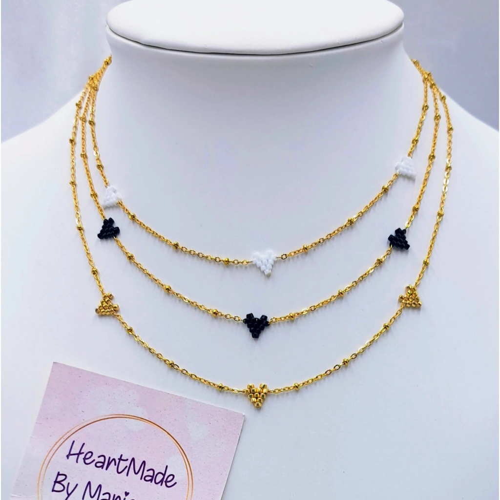 Three Tiny Hearts Necklace - 2