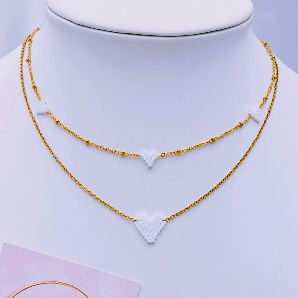 Three Tiny Hearts Necklace - 9