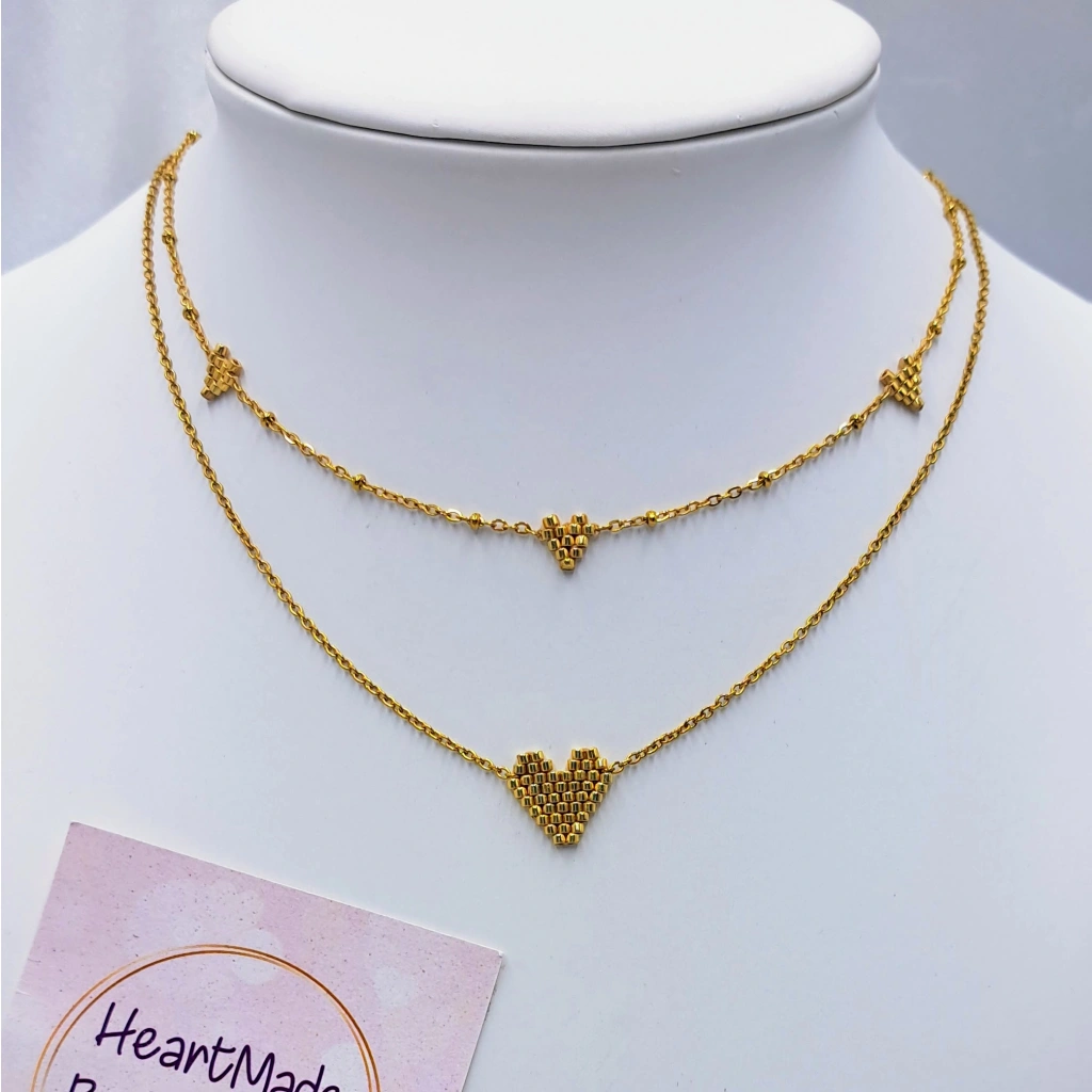 Three Tiny Hearts Necklace - 8