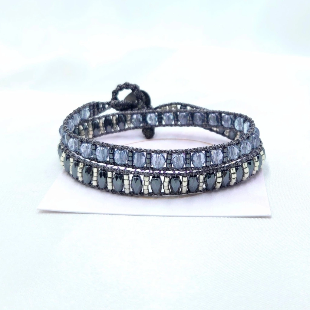 Gunmetal Glow Wrap Bracelet - 2