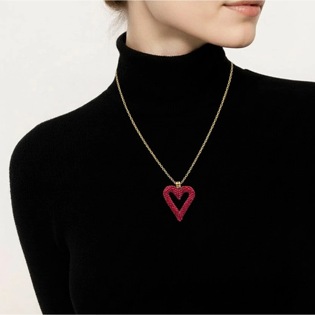Lux 3D Heart Necklace - 3