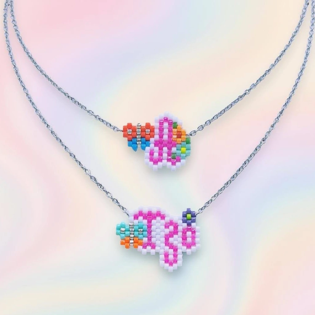 Monogram with Butterfly Necklace - 1