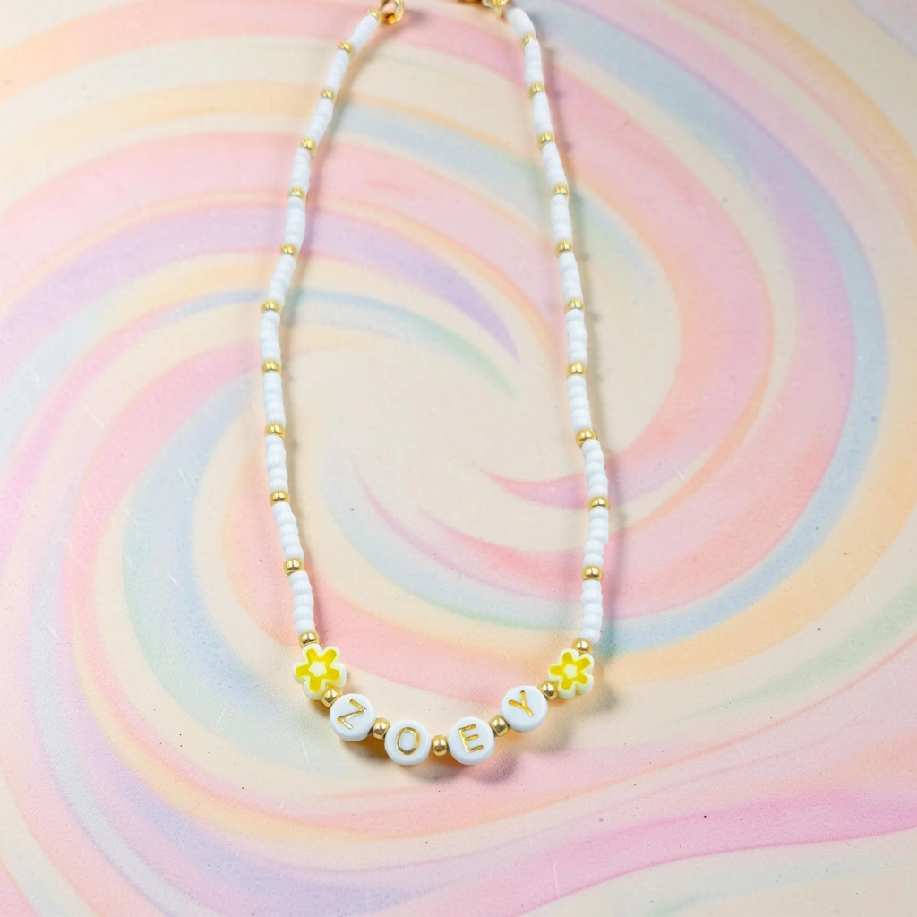 Flower Name Necklace - 4