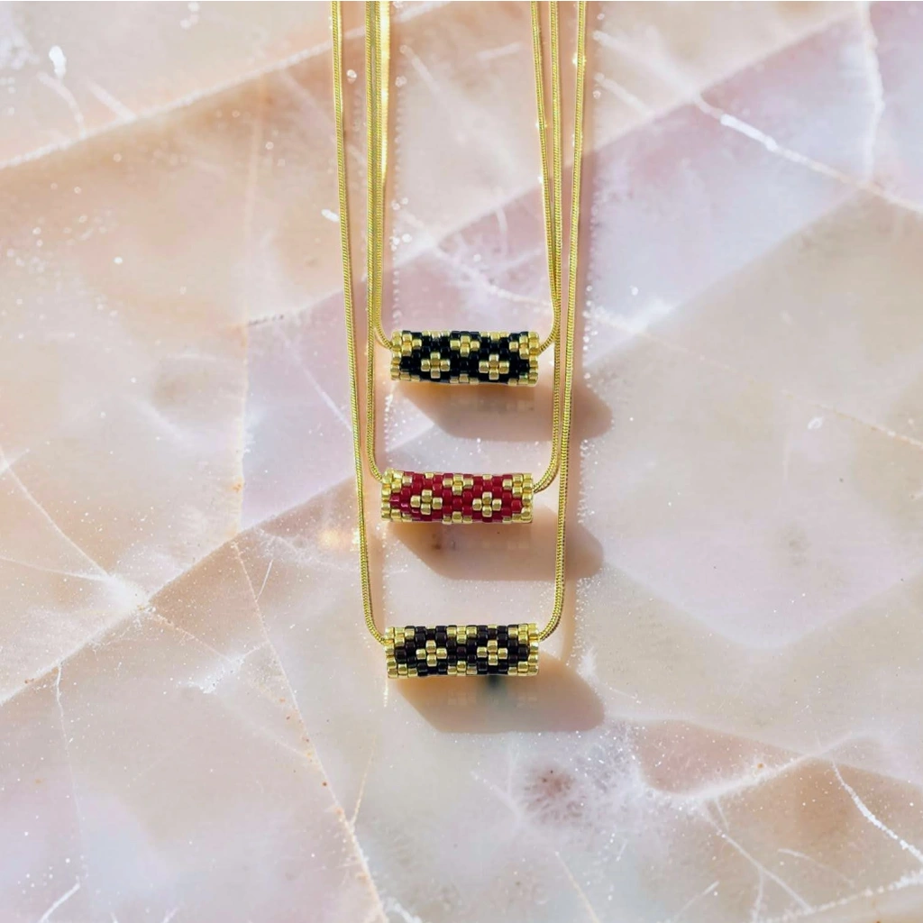 Geometric Barel Necklace - 2