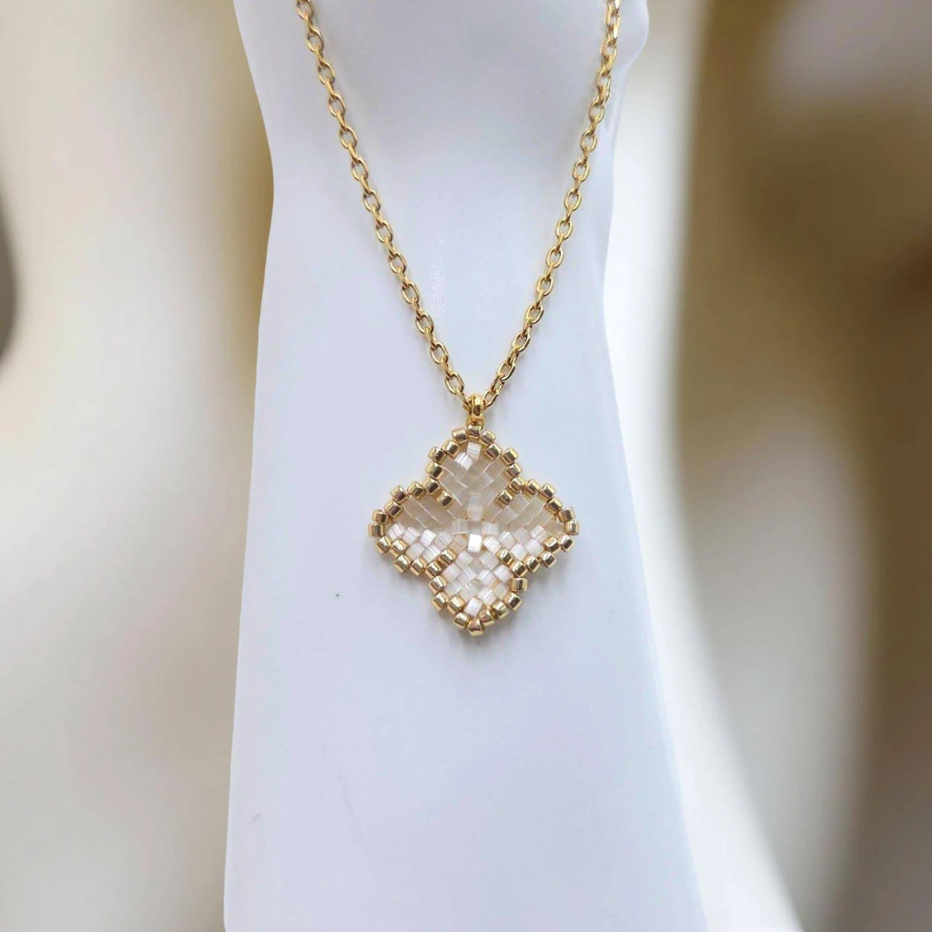 Flower Cross Necklace - 1