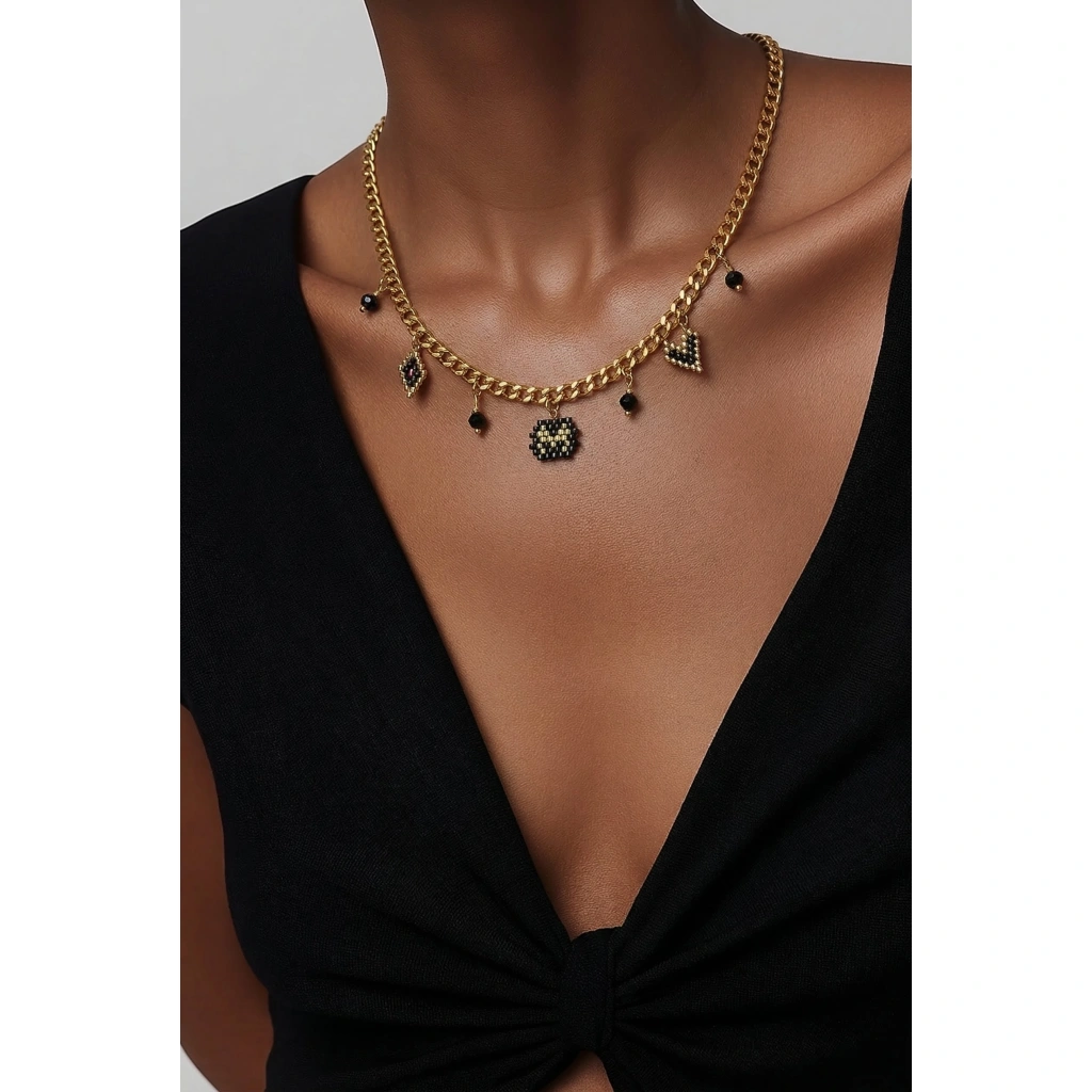Monogram & Charms Necklace - 5
