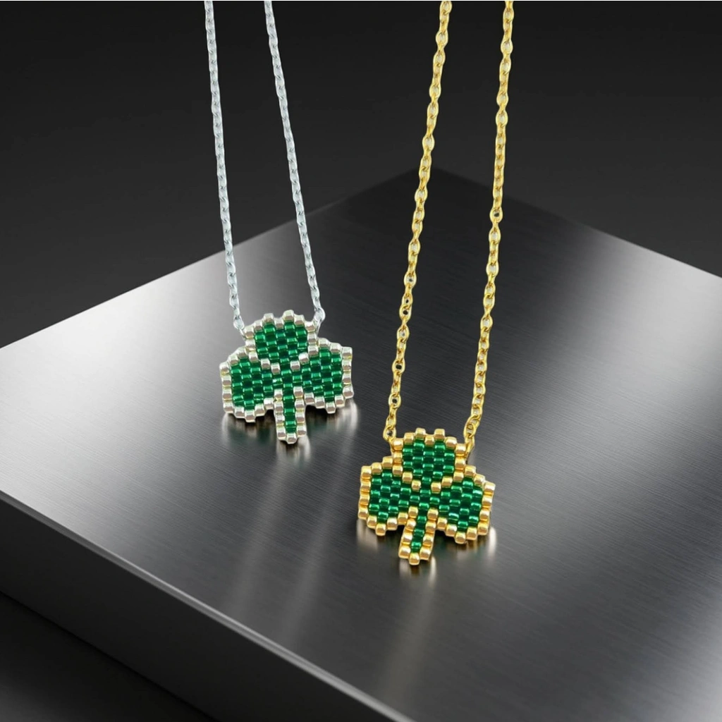Green Clover Necklace - 2