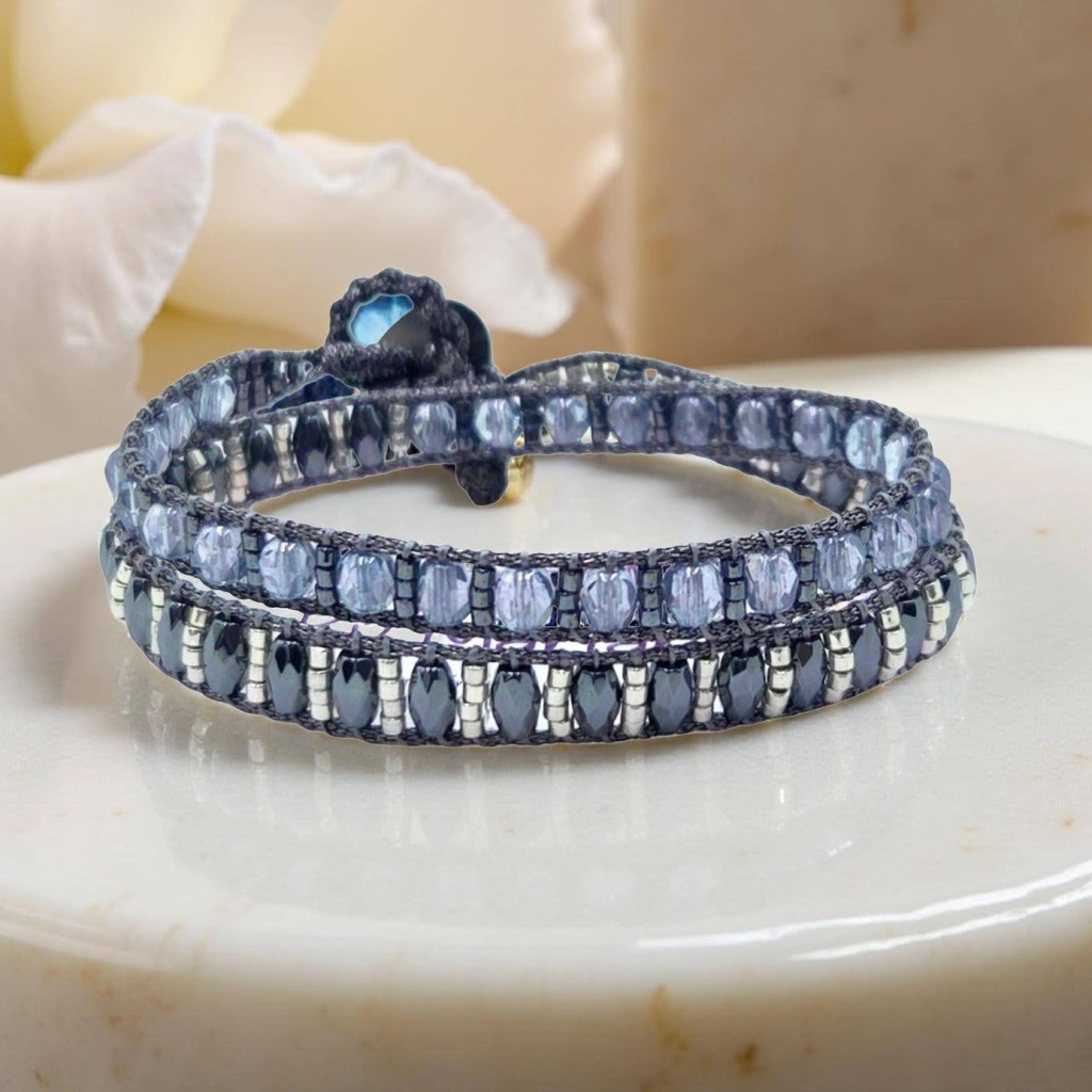 Gunmetal Glow Wrap Bracelet - 1
