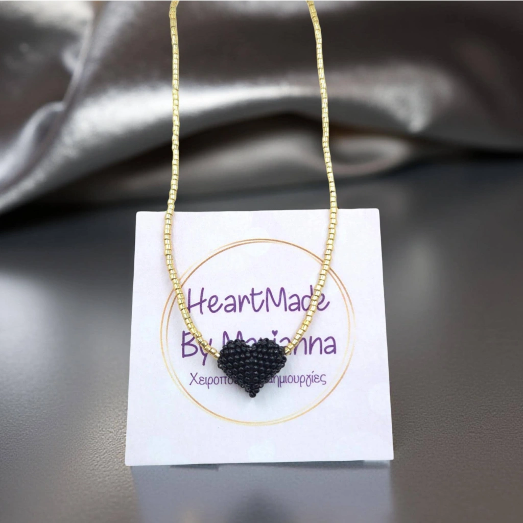 Bubble Heart Beaded Necklace - 3