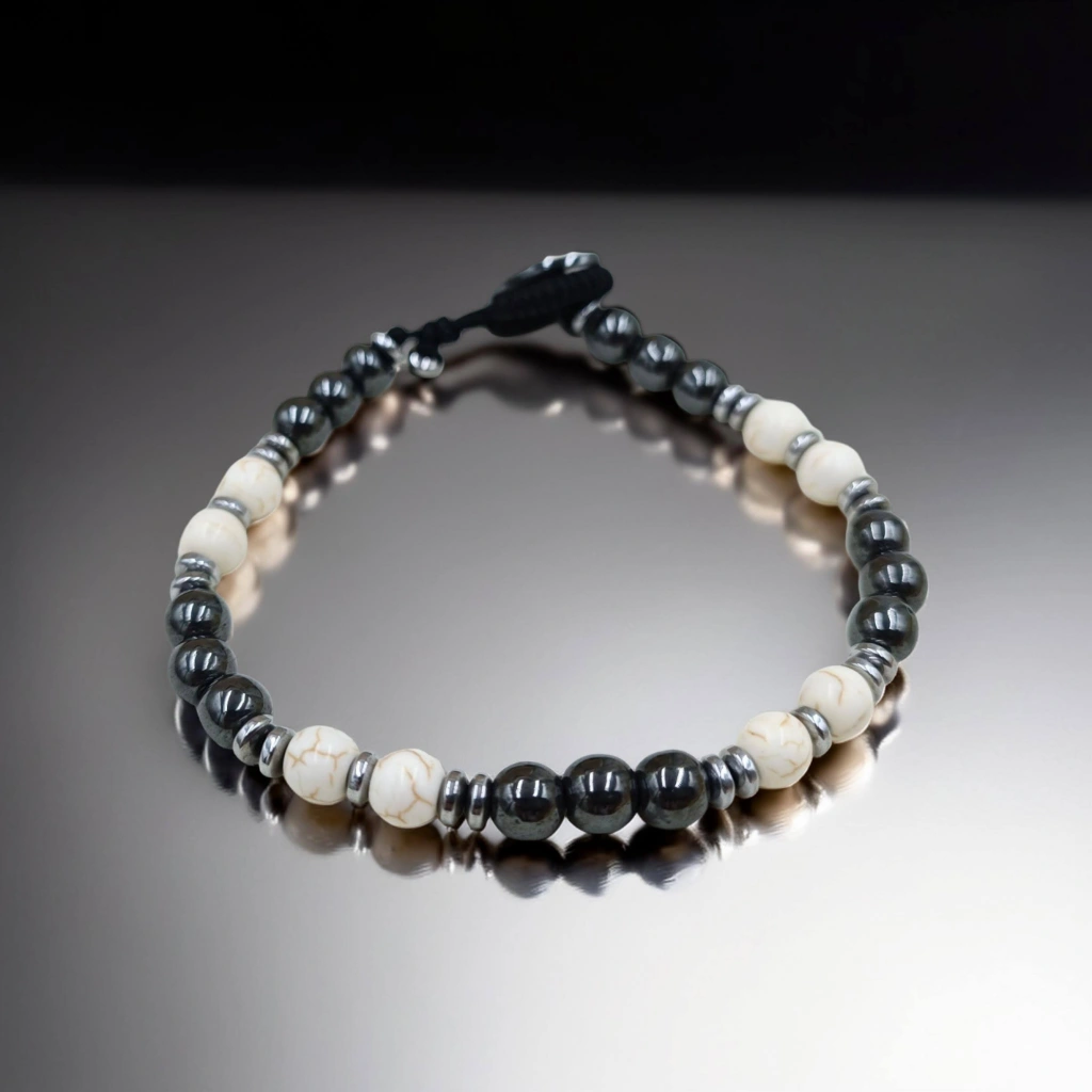 Hematite & Hawlite Bracelet - 1