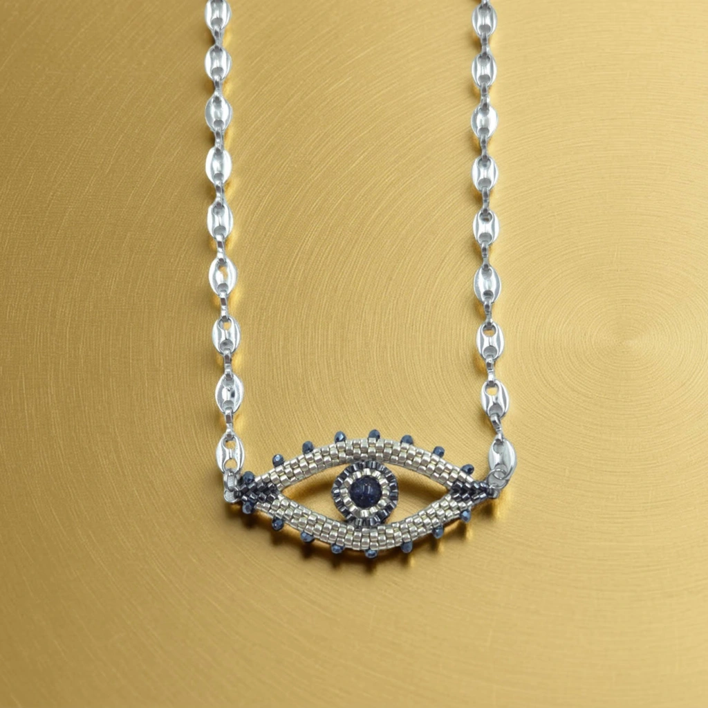 Angels Eye Silver Necklace - 1
