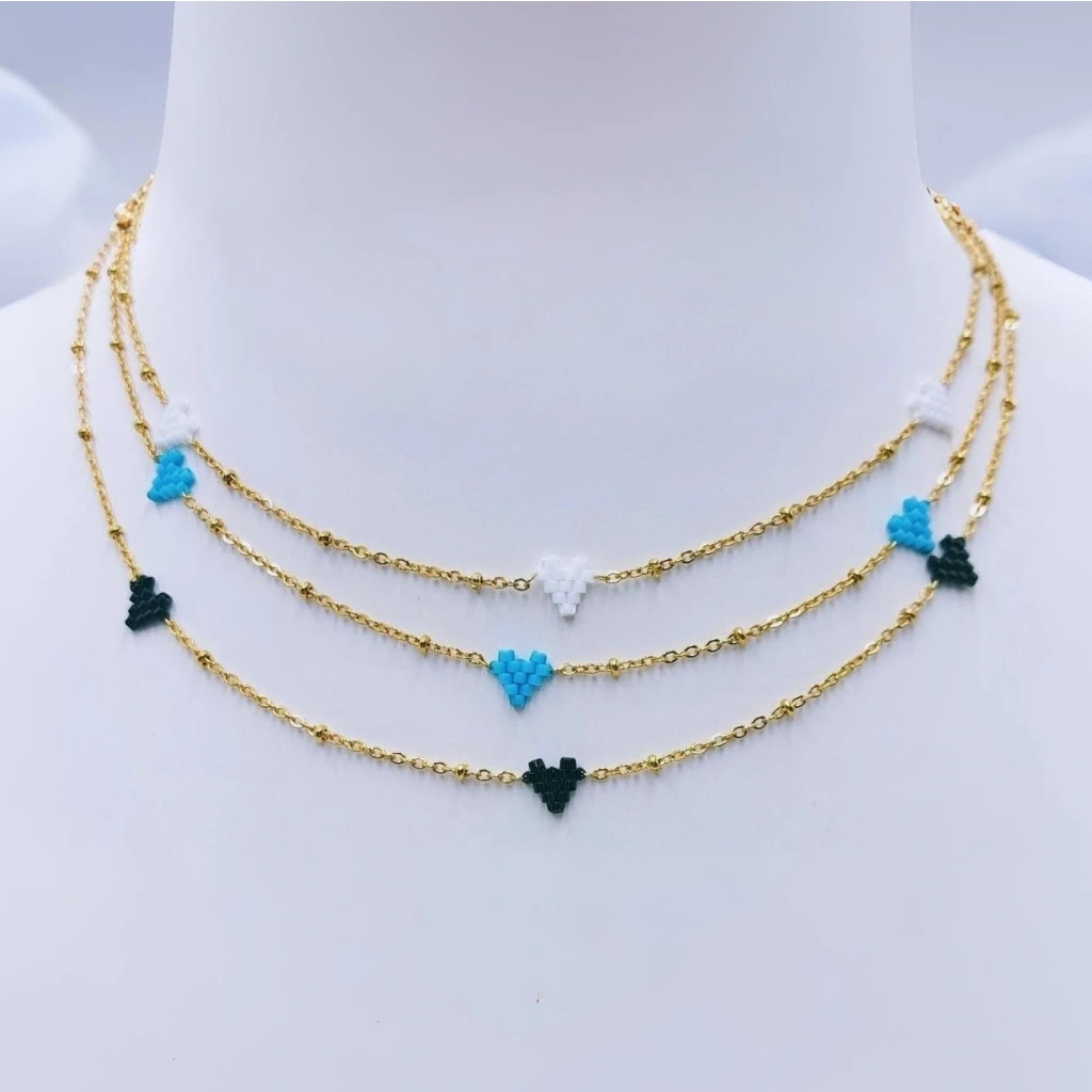 Three Tiny Hearts Necklace - 4
