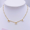 Three Tiny Initial Letters Necklace - 6