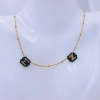 Two Tiny Initial Letters Necklace - 6