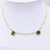Two Tiny Initial Letters Necklace - 5