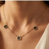 Three Tiny Initial Letters Necklace - 1