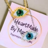 Large Eye Lashes Necklace