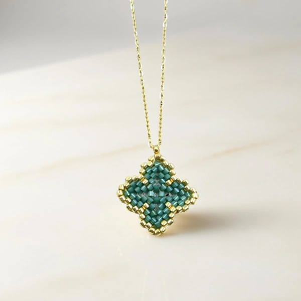 Flower Cross Necklace