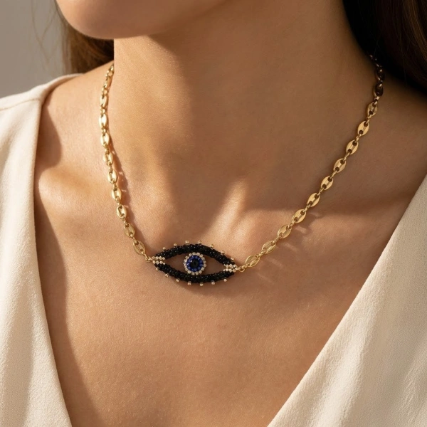 Angels Eye Gold Necklace