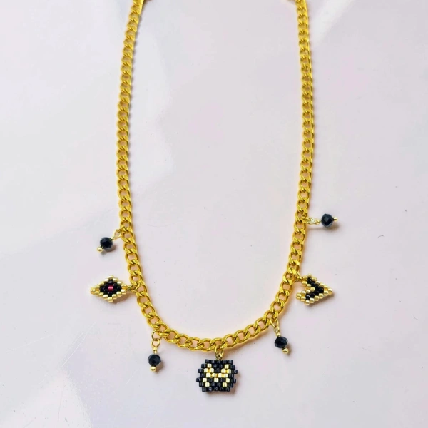Monogram & Charms Necklace