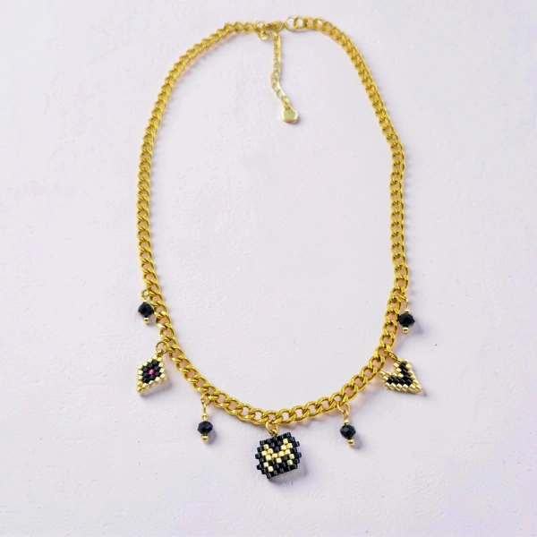 Monogram & Charms Necklace