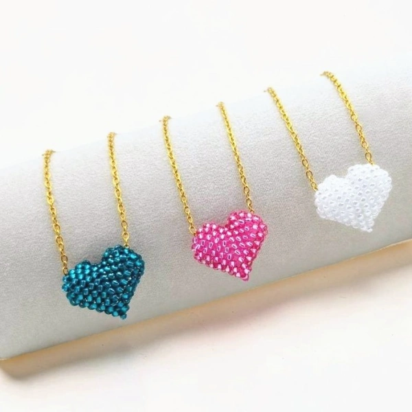 Bubble Gum Heart Necklace