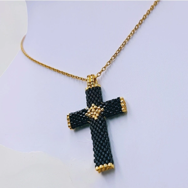 Latin 3D Cross Necklace