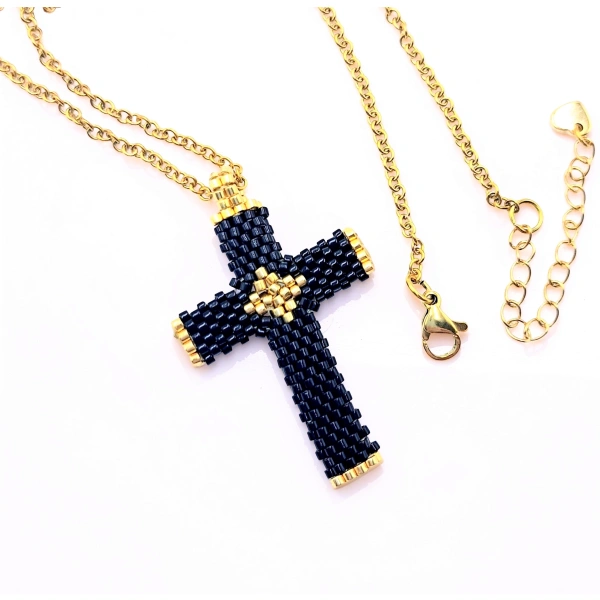 Latin 3D Cross Necklace