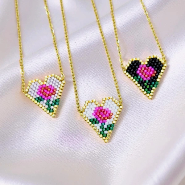 Rose Heart Necklace