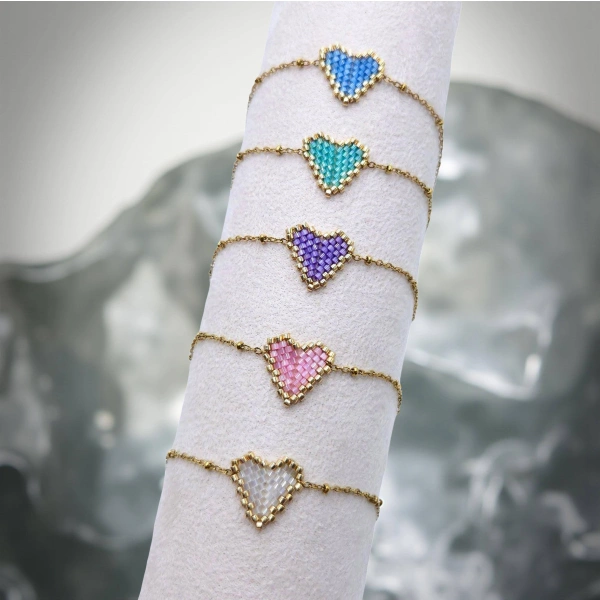 Satin Heart Bracelet