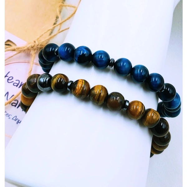Blue & Gold Tiger Eye Bracelet