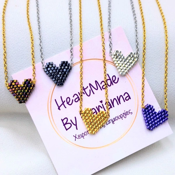 Metallic Heart Necklace