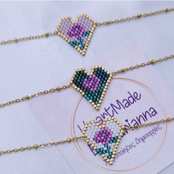 Rose Heart Bracelet