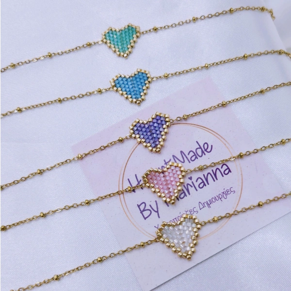 Satin Heart Bracelet